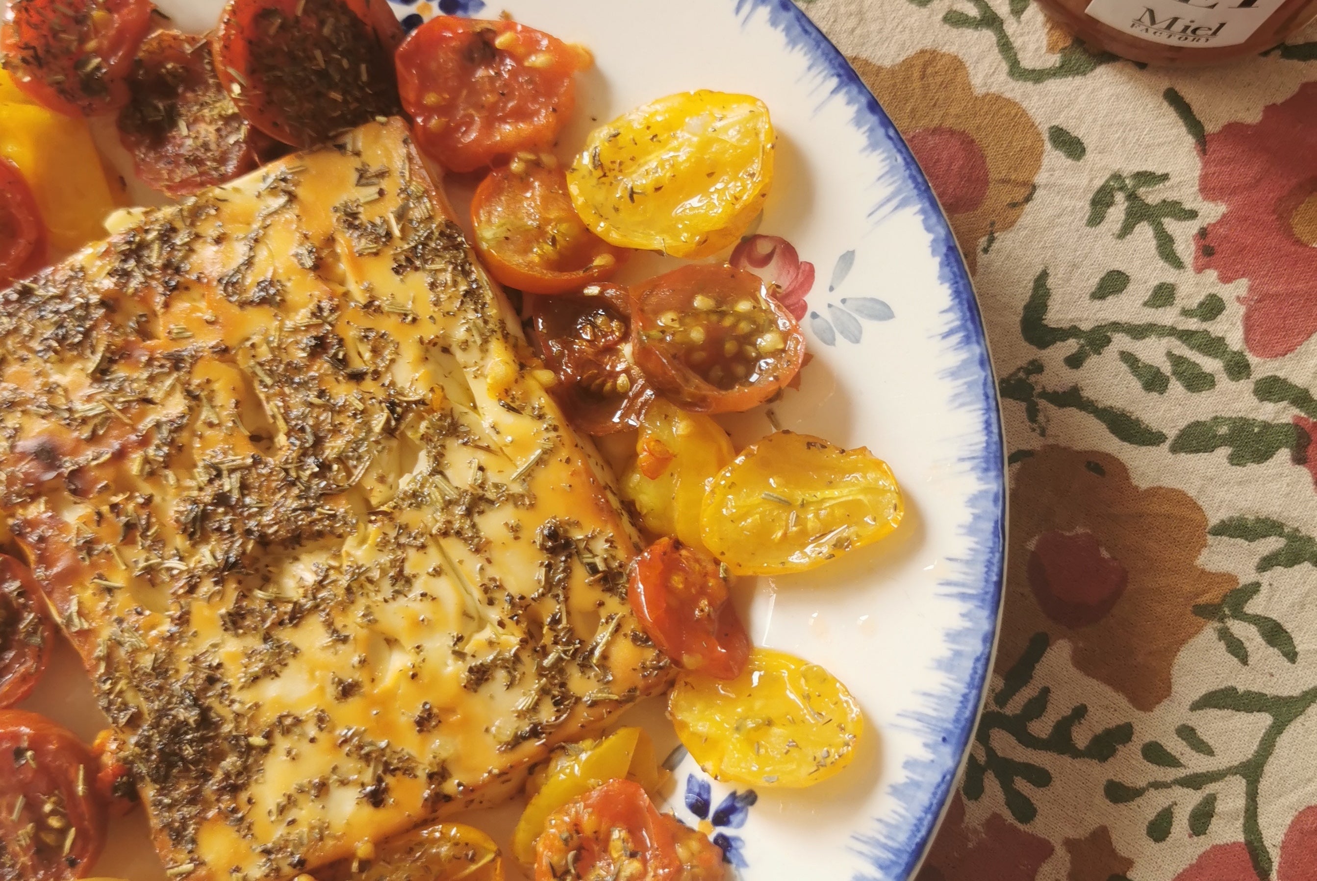 feta et tomates roties au miel