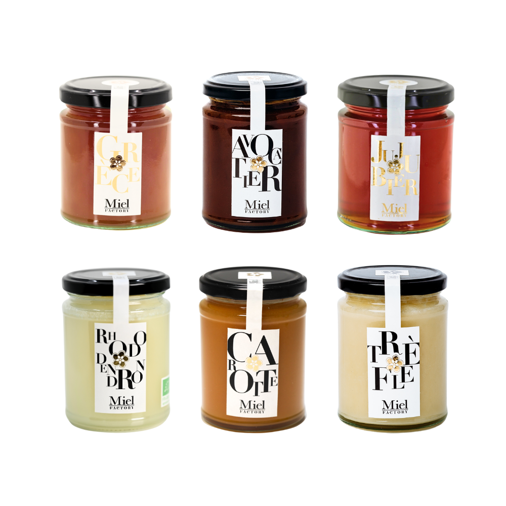 coffret de 6 miels rares
