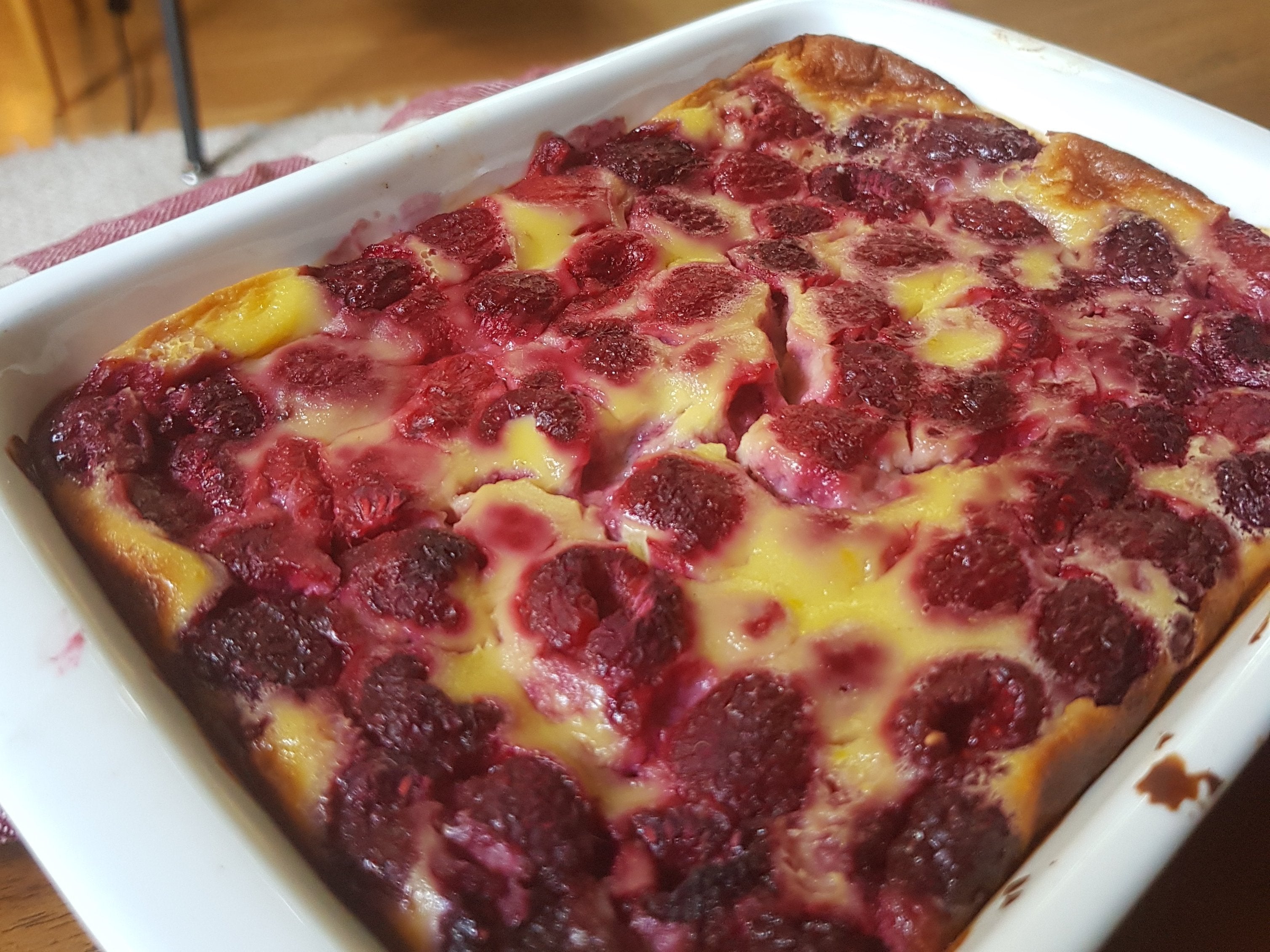 clafoutis aux framboises