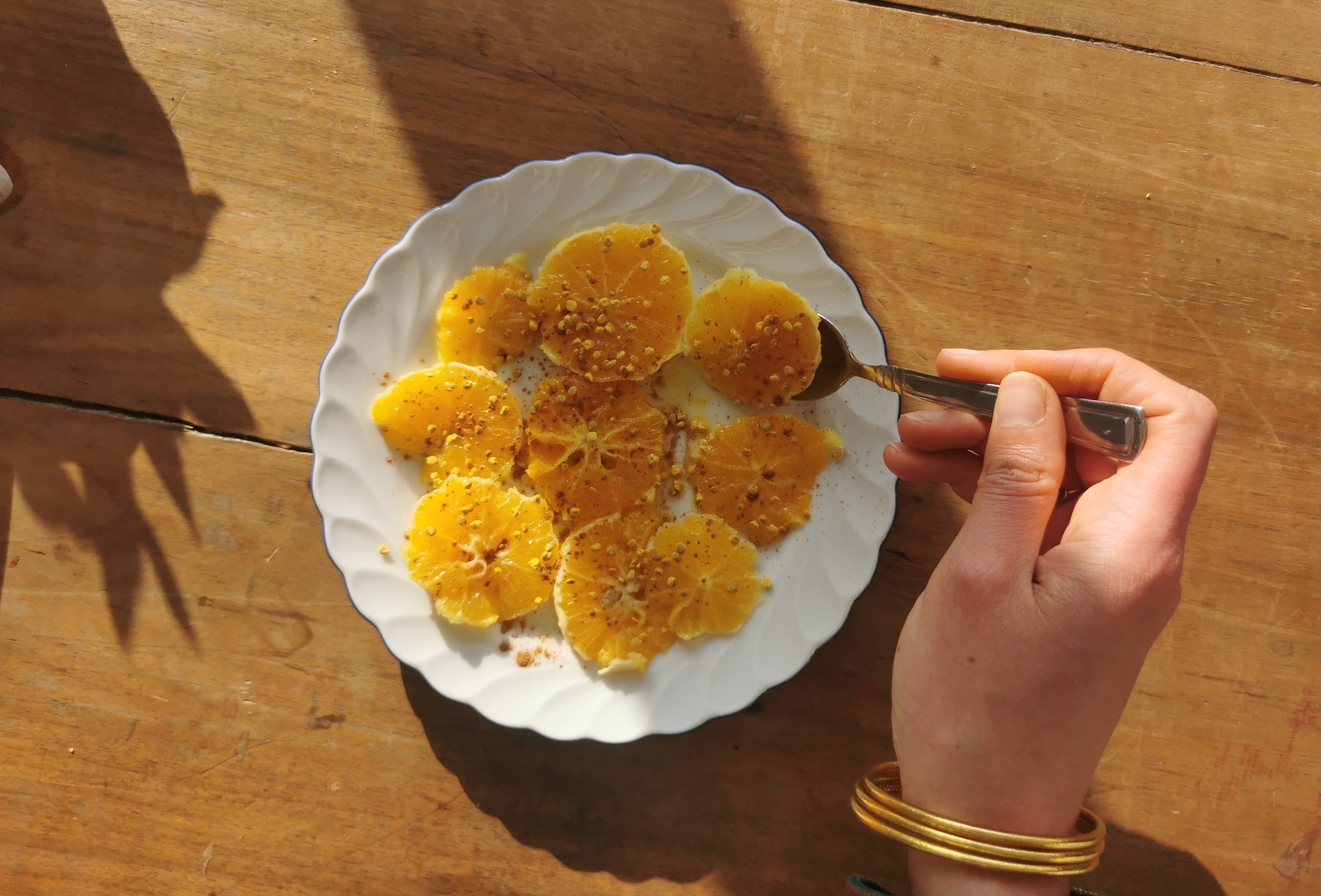 recette salade orange pollen